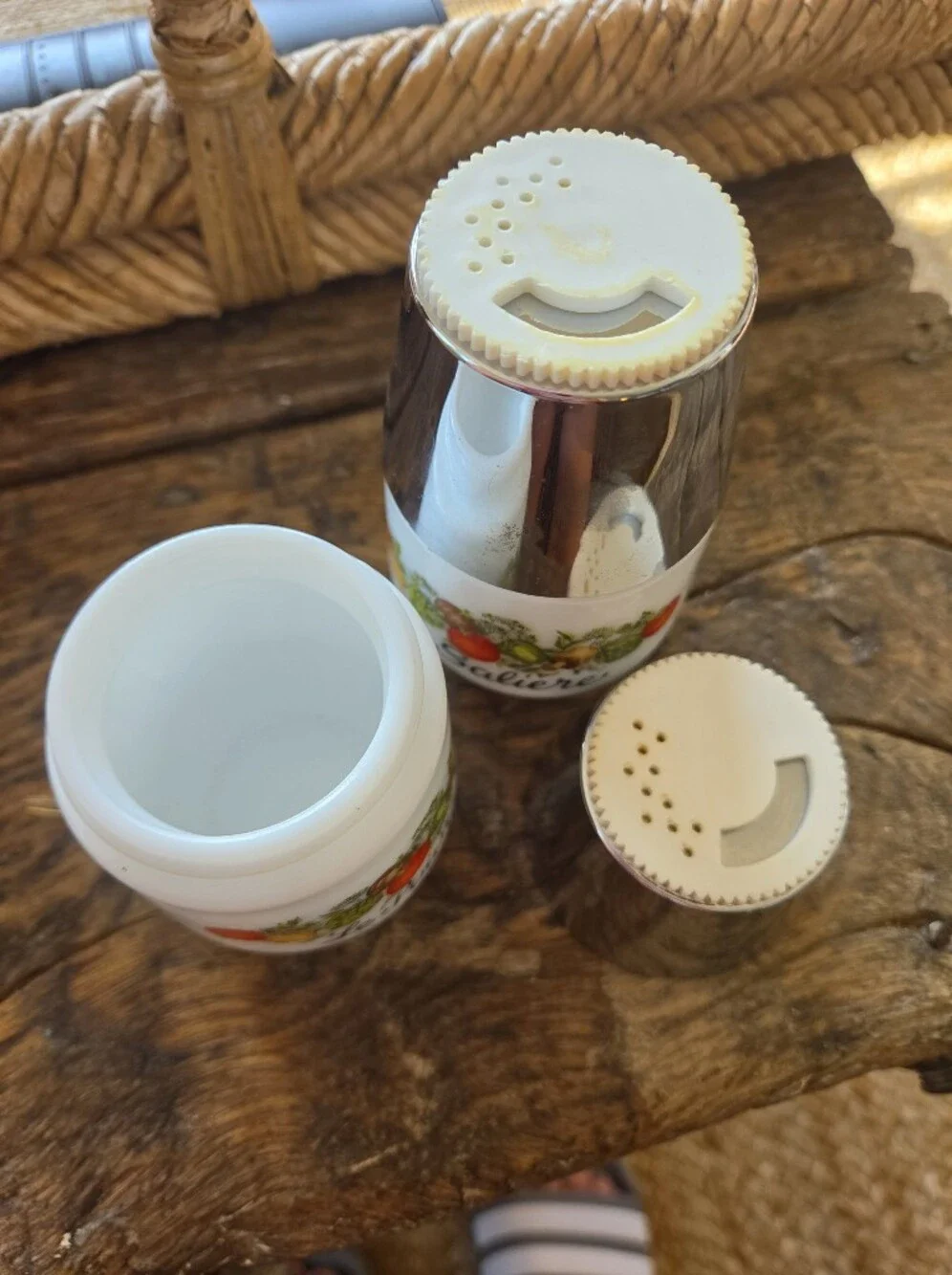 Vintage GEMCO Salt and Pepper Shakers with Chrome Caps
